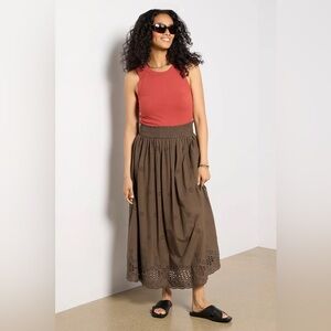 Michael Stars Olive Green  A-Line Skirt